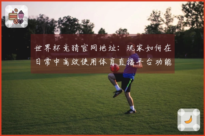 世界杯竞猜官网地址：玩家如何在日常中高效使用体育直播平台功能